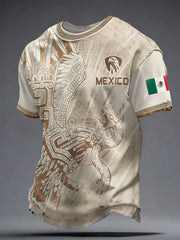 Men's Mexico Football Lover Printed T-shirt