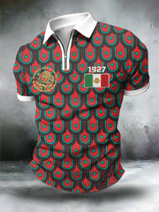 Men's Mexico Football Lover Printed Casual Tops