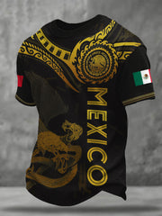Men's Mexico Football Lover Printed T-shirt