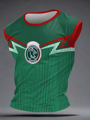 Men's Mexico Football Lover Printed Tank Tops