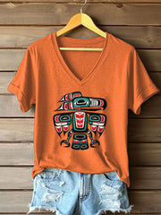 Women's Indigenous Totem Casual Sweatshirts