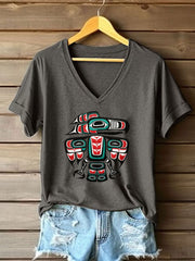Women's Indigenous Totem Casual Sweatshirts