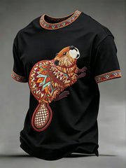 Men's Indigenous Beaver Art T-Shirts