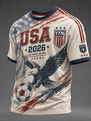 Men's USA Football Printed T-Shirt