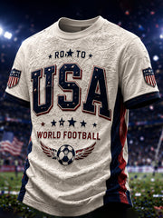 Men's Gift For Soccer Fans Print Casual Tee