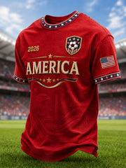 Men's Gift For Soccer Fans Print Casual Tee