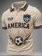 Men's Gift For Soccer Fans Print Casual Short Sleeve T-shirt