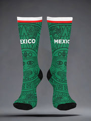 Unisex Mexico Football Lover Art Printed Socks