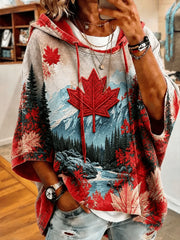 Women's Canada Print Casual Hoodie