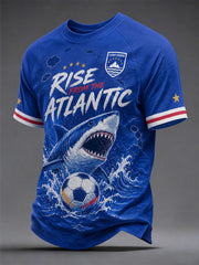 Men's Gift For Football Fans Print Casual Tee