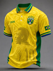 Men's Brazil No.10 Soccer King Tops