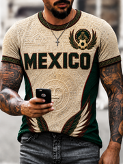 Men's Mexico Football Printed short sleeves t-shirt