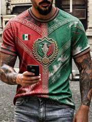 Men's Mexico Pride Art Printed T-shirt