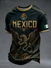 Men's Mexico Print Casual Tee