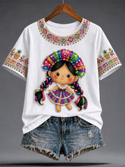Women's Guelaguetza Mexico Art Printed T-shirt