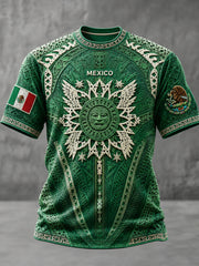 Men's Mexico Football Lover Papel Picado Art Printed T-shirt