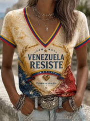 Women's Pray For Venezuela Print T-shirt