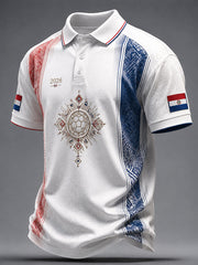 Men's 2026 Paraguayan Football Style Polo Shirt