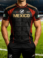 Men's Mexico Football Lover Art Printed short sleeves t-shirt