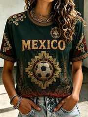 Women's Mexican Pride Print Casual Tee