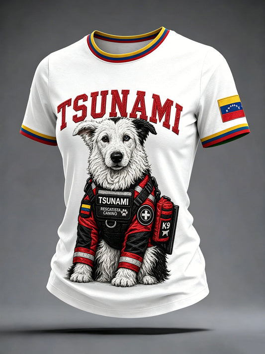 Women's Venezuela Hero Dog Tsunami Patriotic Dog Lover T-Shirt