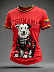 Women's Venezuela Hero Dog Tsunami Patriotic Dog Lover T-Shirt