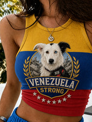 Women's Venezuela Hero Dog Tsunami Patriotic Dog Lover Vest Top