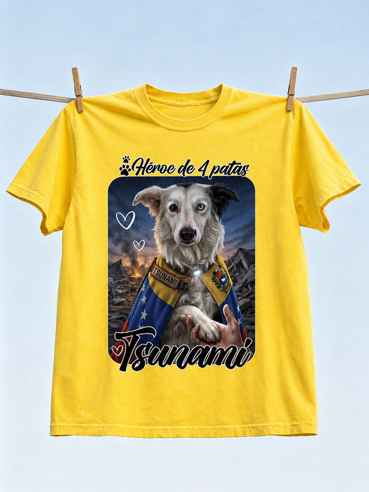 Men's Venezuela Hero Dog Tsunami Patriotic Dog Lover T-Shirt
