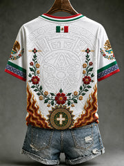 Women's Mexico Lover Art V-neck Short Sleeve T-shirt