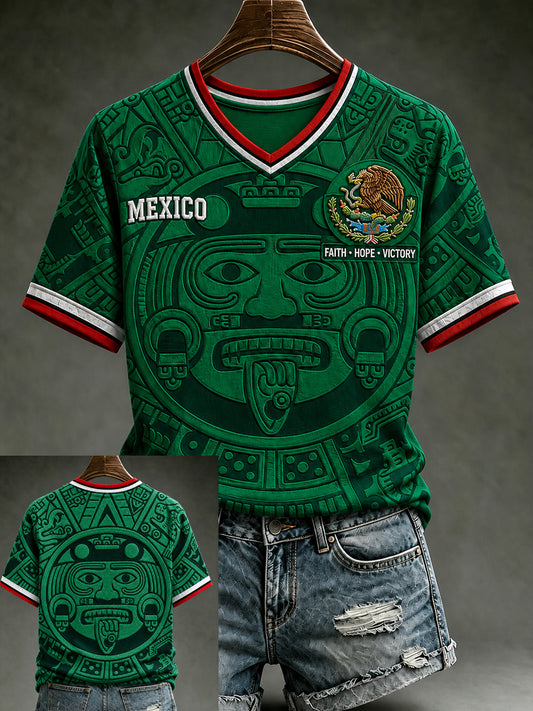 Women's Mexico Lover Art V-neck Short Sleeve T-shirt