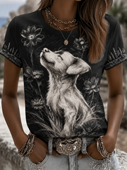 Women's Golden Retriever Short-sleeved T-shirt