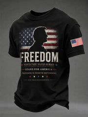 Men's Freedom Print Casual Tee