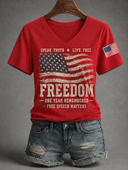 Women's Freedom Print Casual Tee