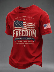 Men's Freedom Print Casual Tee