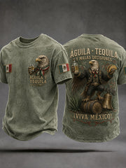 Men's Mexico Independence Day Art Printed T-shirt