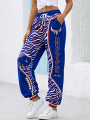 Women's Football Lover Bulls BUF Art Printed Sweatpants