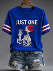 Women's Football Lover Buffalo Print Casual Tee