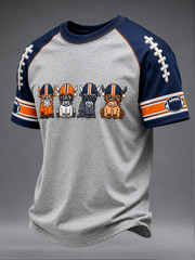 Men's Derver Football Lover Printed short sleeve t-shirt