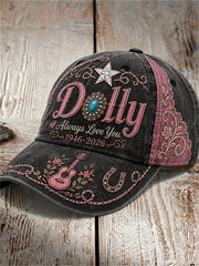 Unisex Vintage Classic Country Music Inspired Western Print Memorial Cap