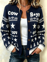 Women's Football Gameday Gift For Football Fans Casual Cardigan