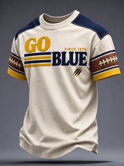 Men's University Football Lover Printed T-shirt