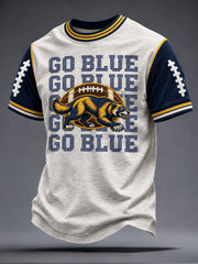 Men's University Football Lover Printed T-shirt