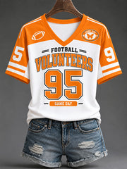 Women's Game Day Football Printed Casual T-Shirt