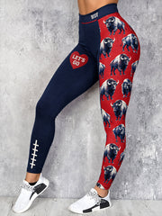 Women's Football Lover Buf Art Printed Leggings