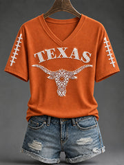 Women's Football Game Day Casual T-Shirt