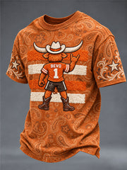 Men's Football Game Day Casual T-shirt