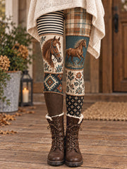 Women's Fall/Winter Animal Floral Art Printed Leggings