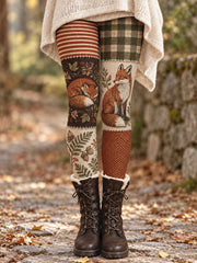 Women's Fall/Winter Animal Floral Art Printed Leggings