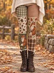 Women's Fall/Winter Floral Art Printed Leggings