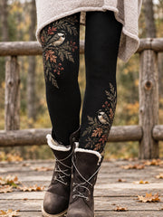 Women's Fall/Winter Floral Art Printed Leggings